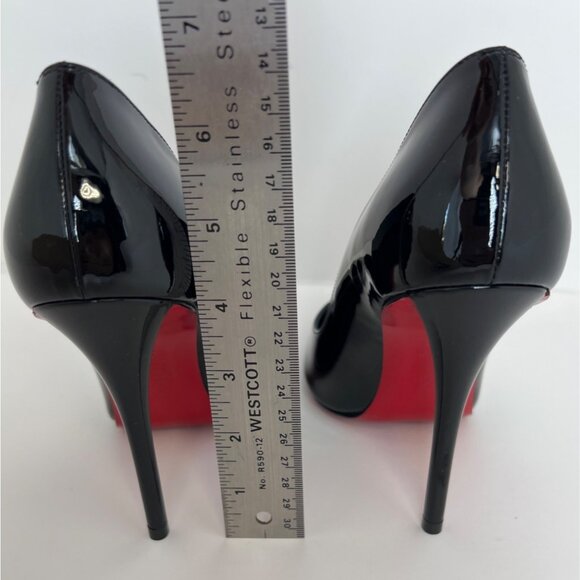 Christian Louboutin Miss Z Black Pumps Pointed Toe Stiletto 100mm Size 38.5 - Picture 8 of 13